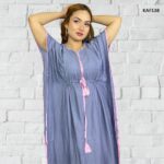 Premium Quality Solid Color Linen Kaftan Maxi KAF138