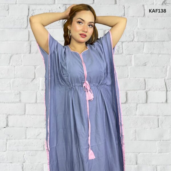 Premium Quality Solid Color Linen Kaftan Maxi KAF138