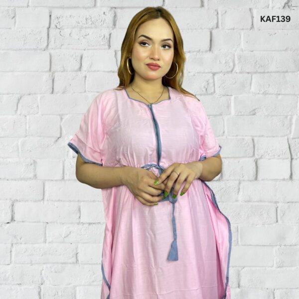 Premium Quality Solid Color Linen Kaftan Maxi KAF139