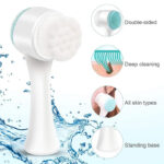 2 in 1 ফেস ওয়াশ ব্রাশ – Silicone Facial Cleansing & Massage Scrubber for Deep Pore Clean - Image 2