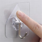 Hanger Hook ১০ Piece For Bathroom Transparent Strong Self Adhesive Door Wall Hanger Hooks | হ্যাঙ্গার হুক
